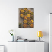Honeycomb Preserved Moss Biophilic Installation Wall Art & Canvas Print