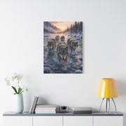 Alpine Dawn Wolf Pack Advance Wall Art & Canvas Print