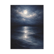 Moonlit Ocean Horizon Wall Art & Canvas Print
