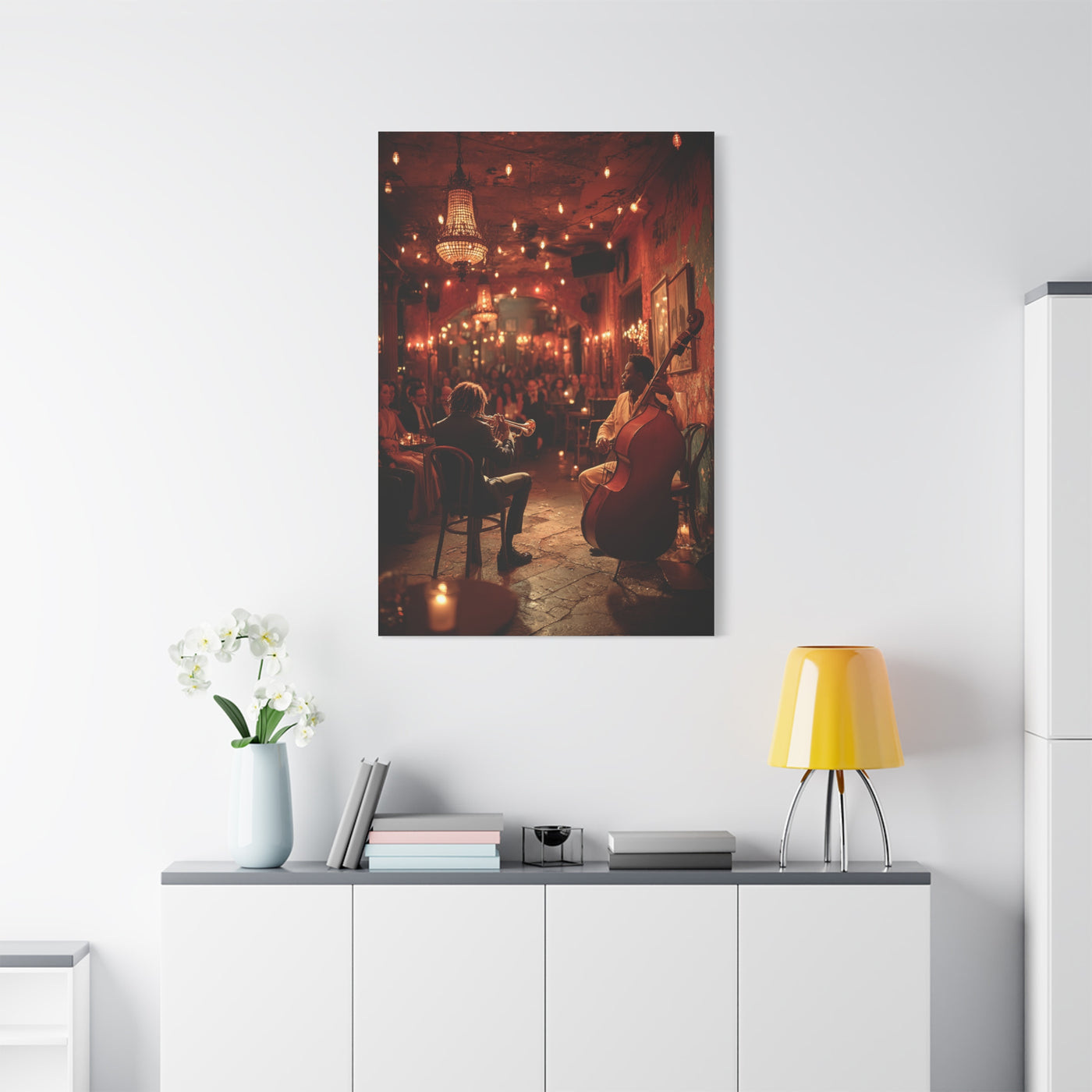 Intimate Jazz Club Performance Wall Art & Canvas Print