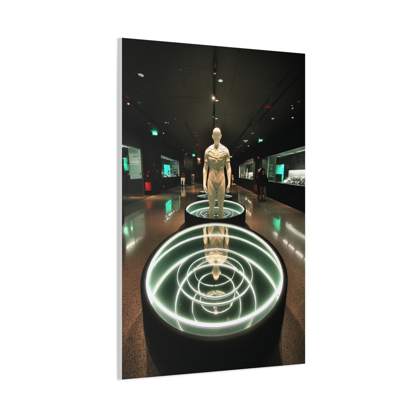 Cosmic Core Human Sculpture Wall Art & Canvas Print