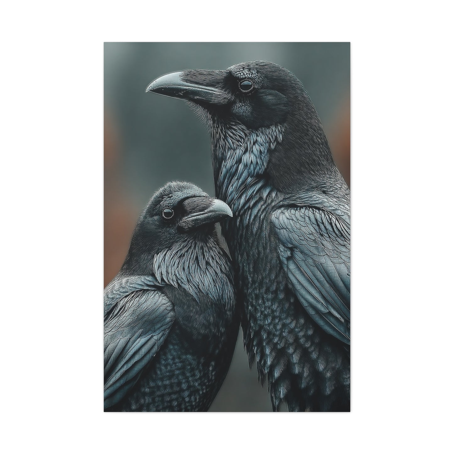 Raven and Crow Portrait – Shadow Companions Wall Art & Canvas Print