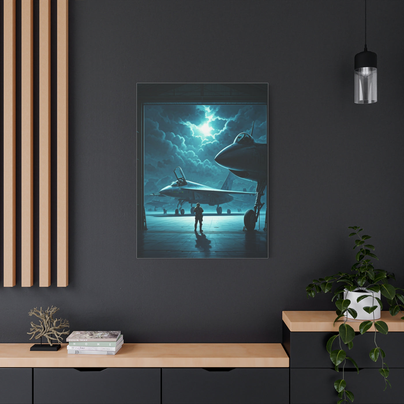 Storm Hangar Jet Silence Wall Art & Canvas Prints