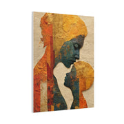 Mother and Child Textured Silhouette Wall Art & Canvas Print