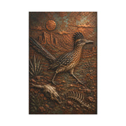 Hammered Copper Roadrunner Southwest Wall Art & Canvas Print