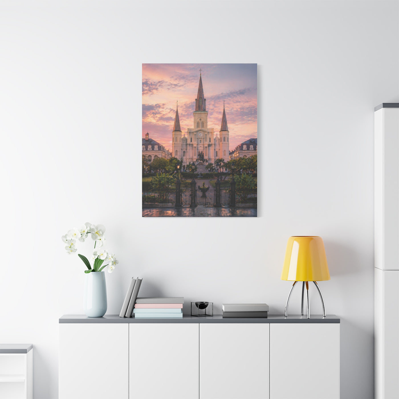 St. Louis Cathedral Sunrise Square Wall Art & Canvas Print
