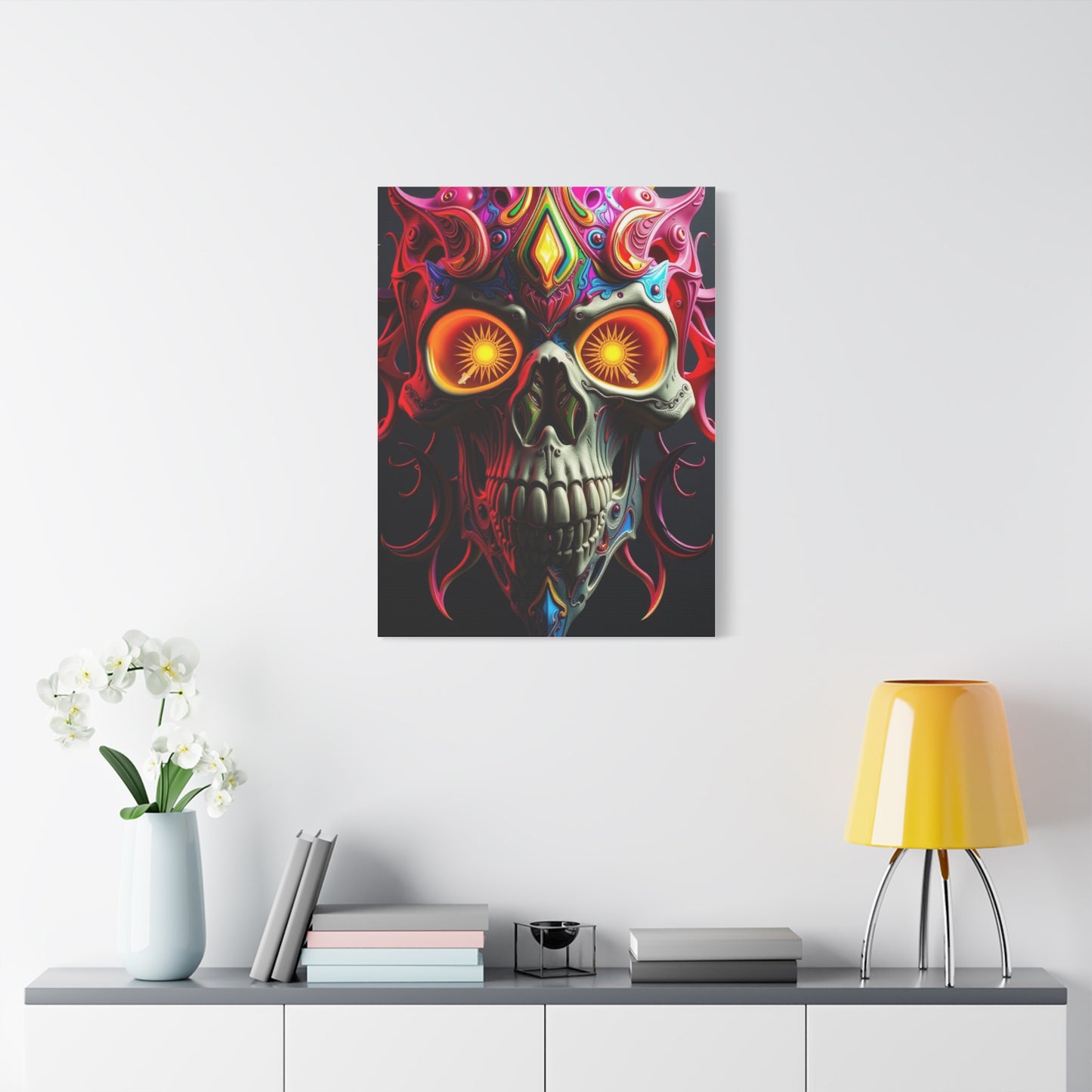 3D Trippy Skull Art By Ali Gulec Art Supreme Canvas Gallery Wall Art & Canvas Print