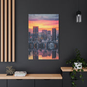 Tokyo Skyline Twilight Reflection Wall Art & Canvas Print