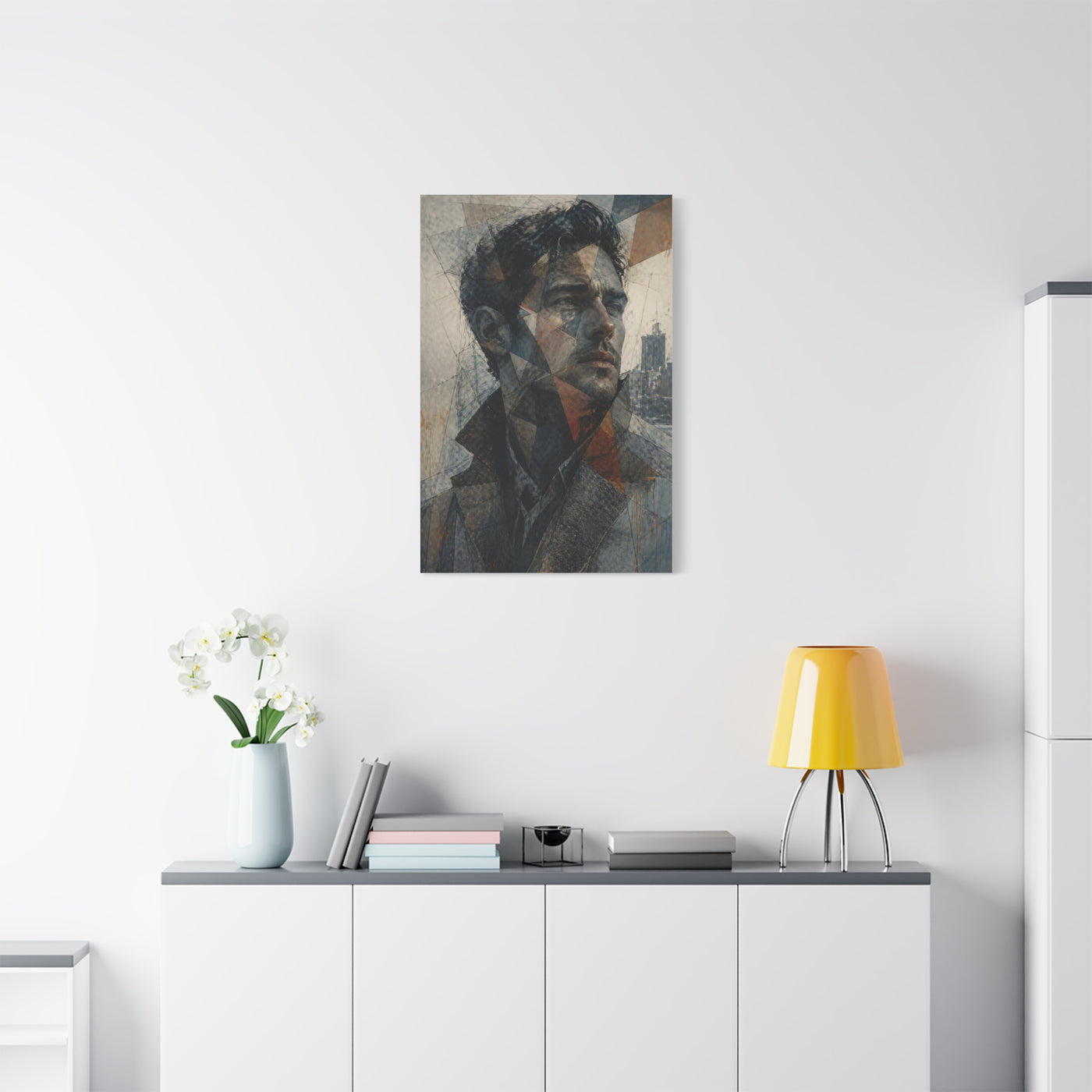 Fragmented Modern Male Portrait Wall Art & Canvas Print