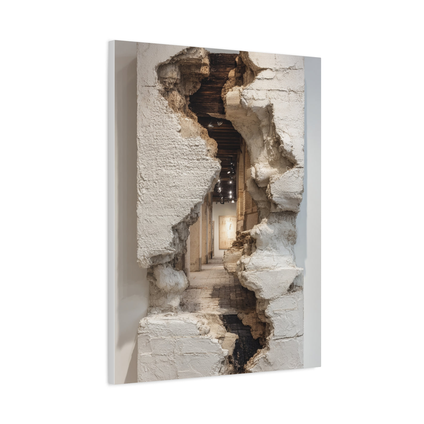 Sculptural Ruptured Wall Passage Wall Art & Canvas Print