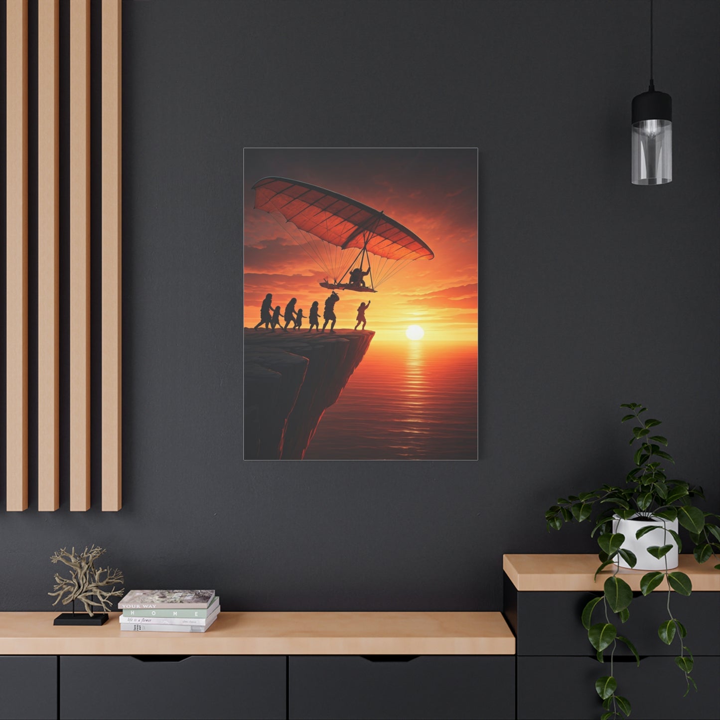 Cliffside Takeoff Into the Sunset Wall Art & Canvas Prints