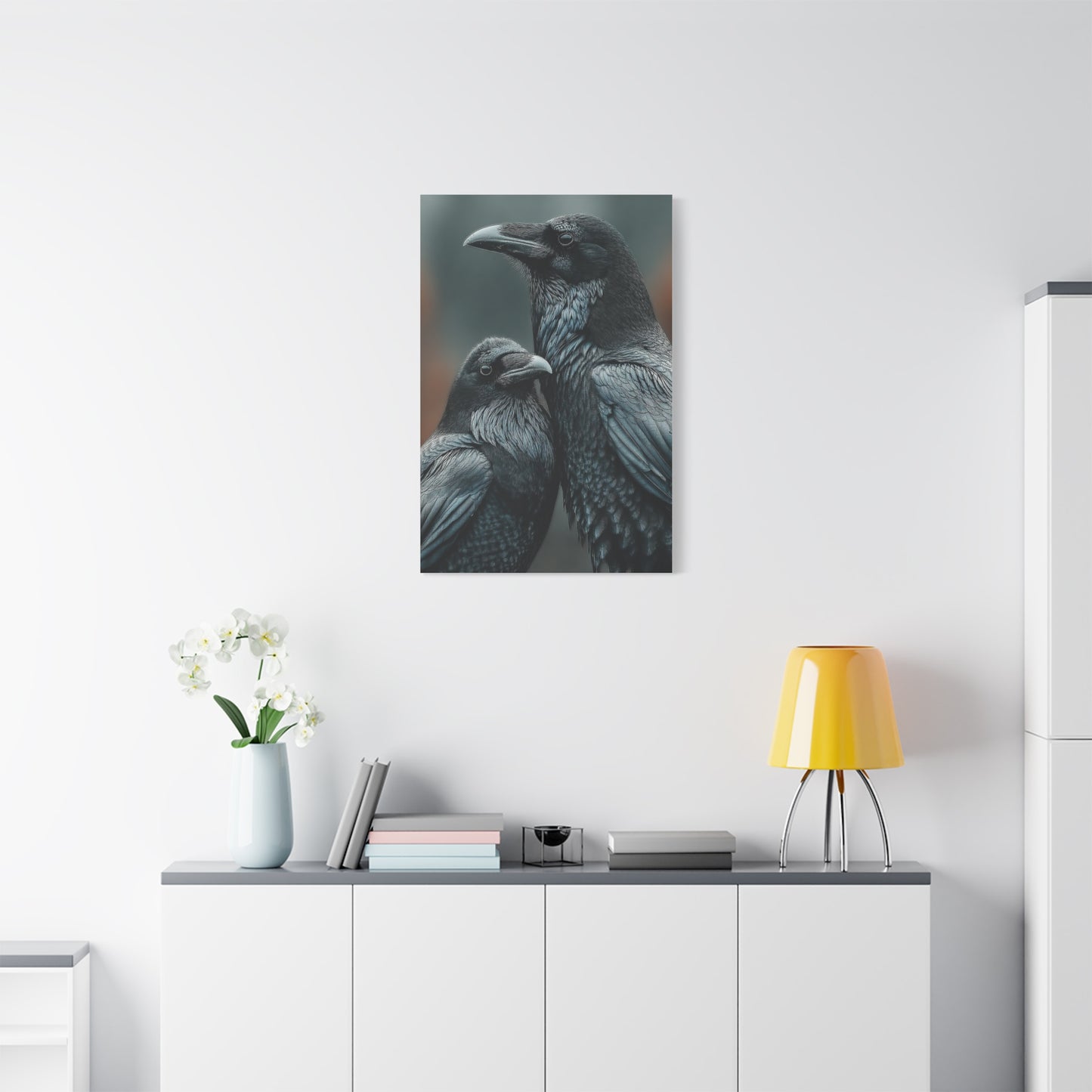 Raven and Crow Portrait – Shadow Companions Wall Art & Canvas Print