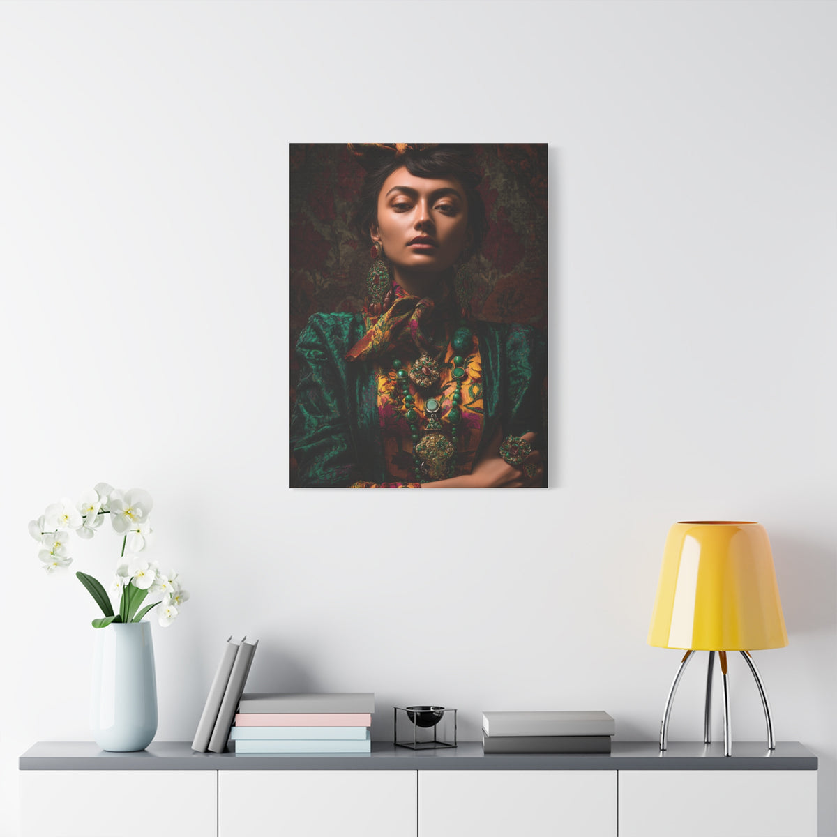 Cultural Jewel Tone Portrait Wall Art & Canvas Print