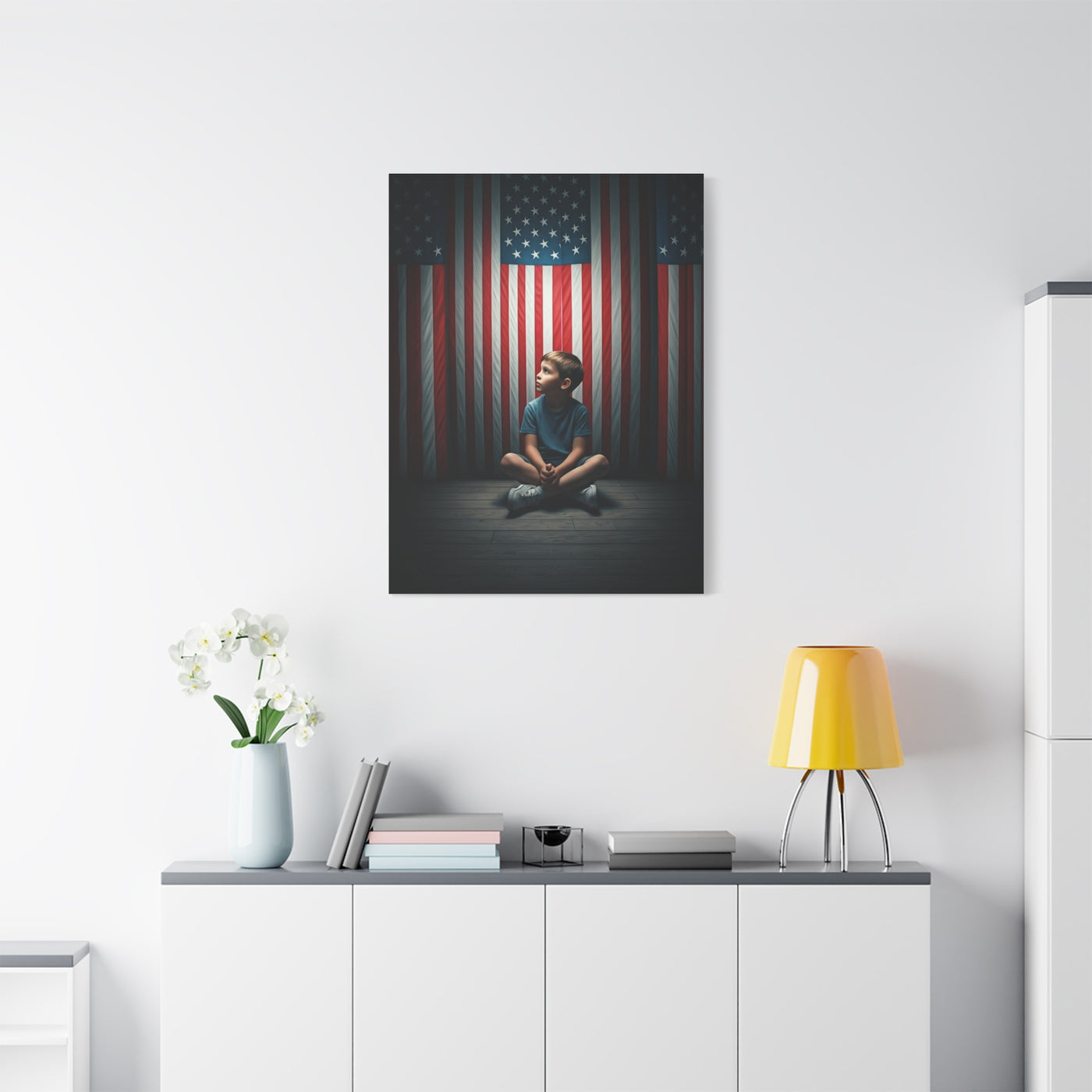 Quiet Sacrifice Beneath the Stars and Stripes Wall Art & Canvas Prints