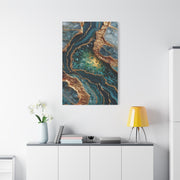 Emerald Gold Geode Abstract Wall Art & Canvas Print