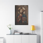 Christ Icon Mosaic Sacred Portrait Wall Art & Canvas Print