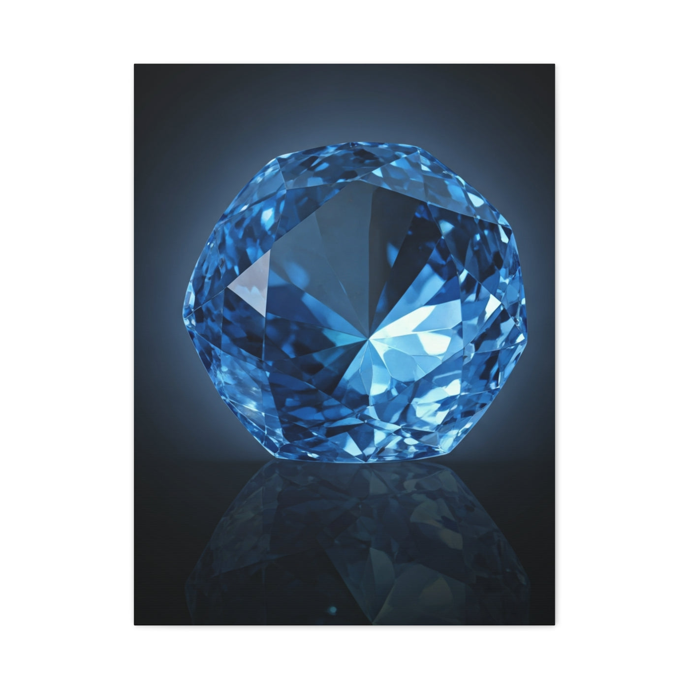 Brilliant Blue Diamond Portrait Wall Art & Canvas Prints