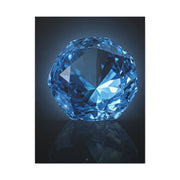 Brilliant Blue Diamond Portrait Wall Art & Canvas Prints