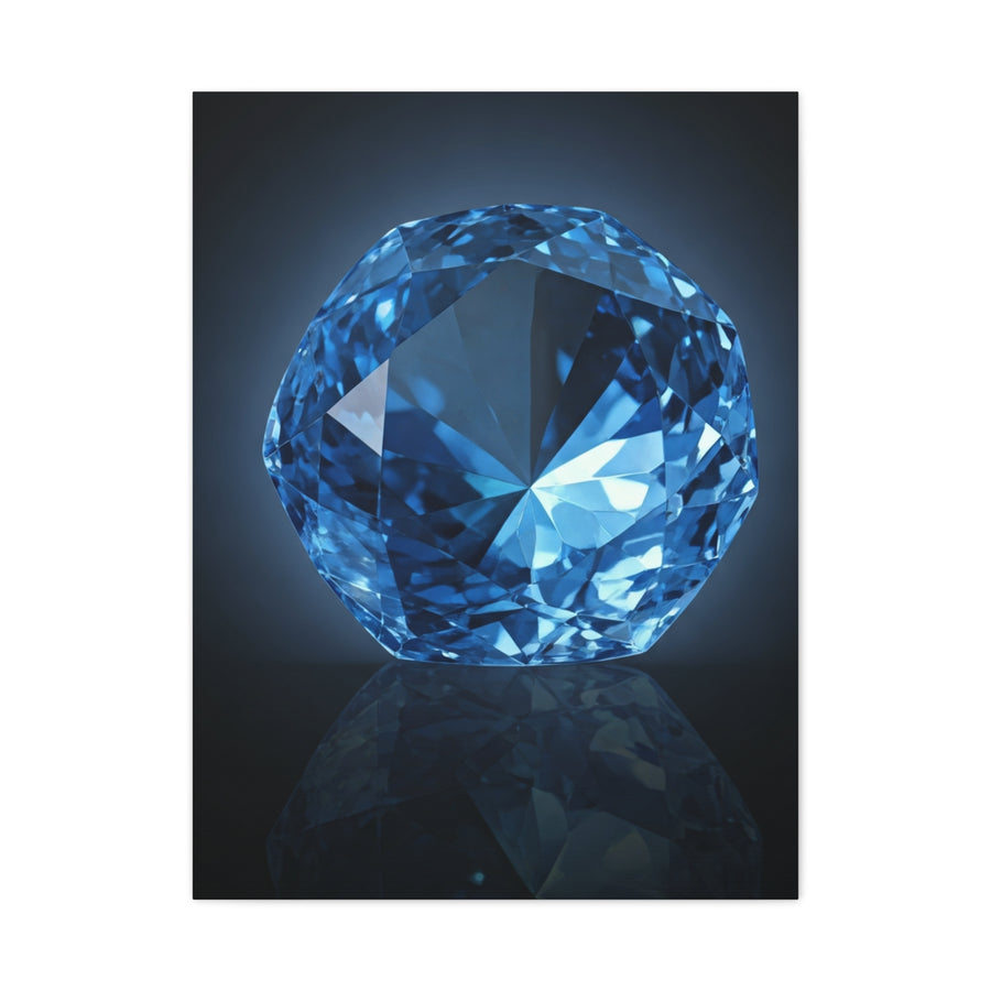 Brilliant Blue Diamond Portrait Wall Art & Canvas Prints