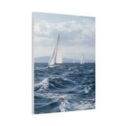 Sailing Horizon Coastal Elegance Scene Wall Art & Canvas Print
