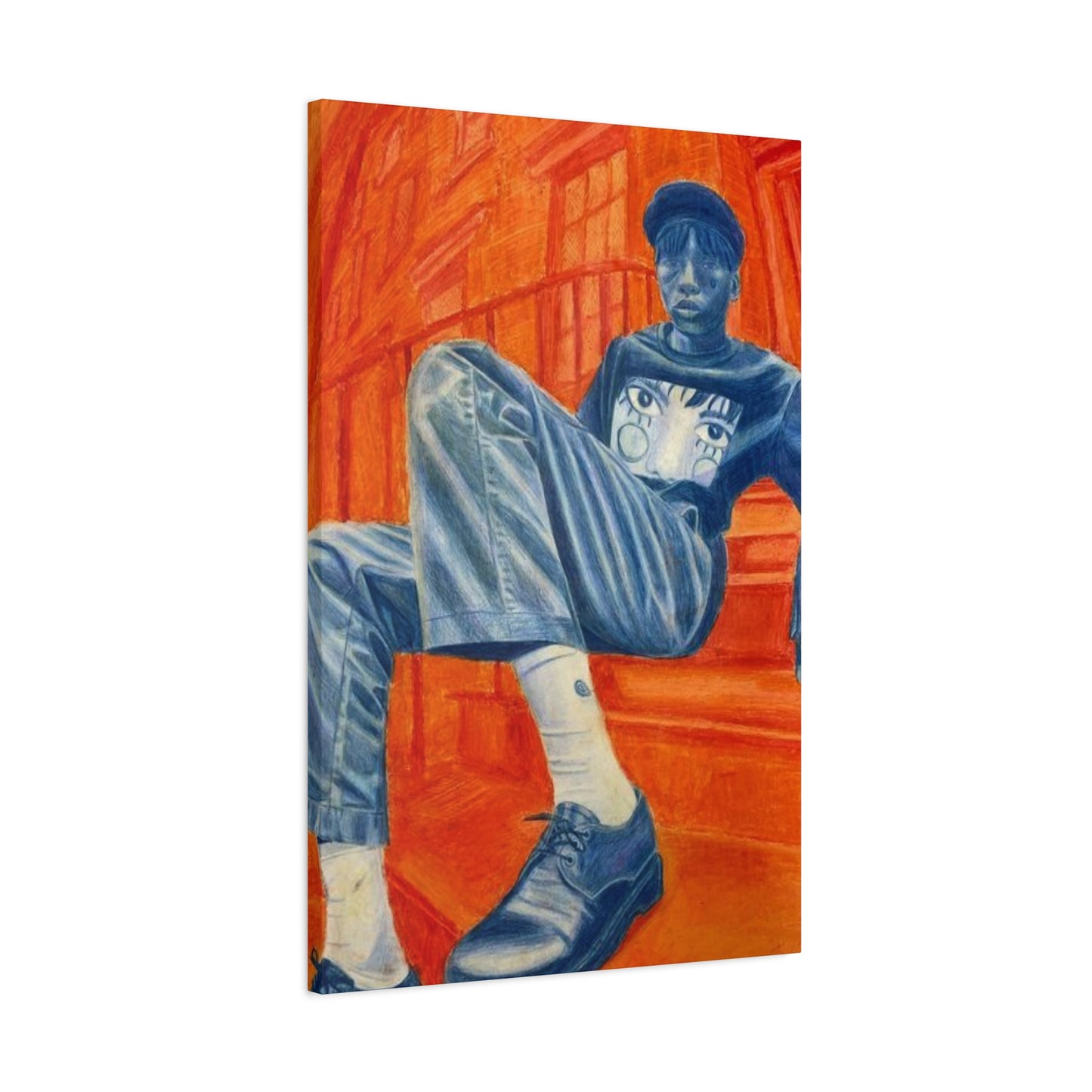 Men Abstract Painting Mixed Media Wall Art & Canvas Prints