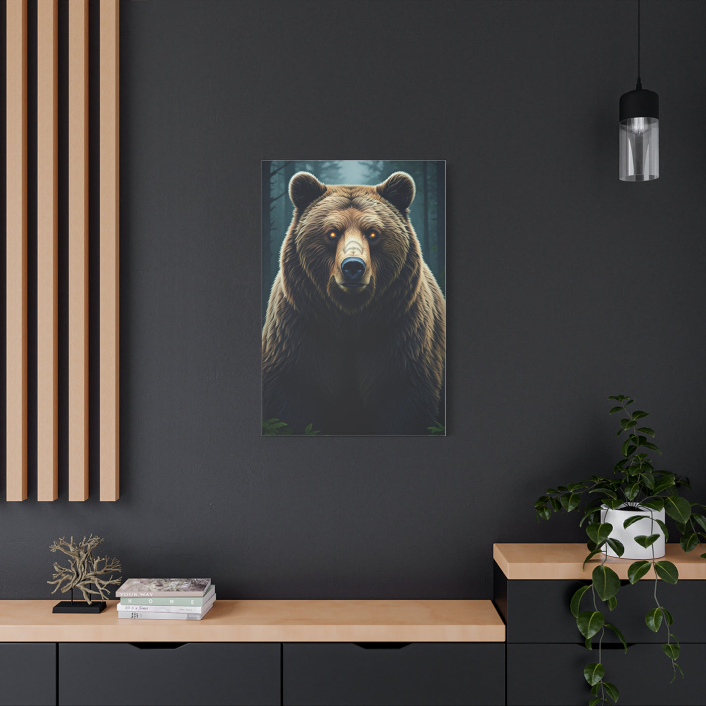 Mystic Ember-Eyed Grizzly Bear Wall Art & Canvas Prints