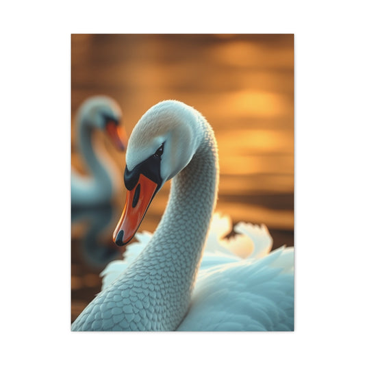 Swan Art Canvas Art 2 Wall Art & Canvas Print