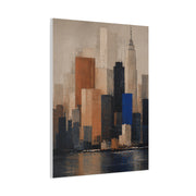 Modern Color Block Skyline Reflection Wall Art & Canvas Print