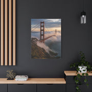 Golden Gate Bridge Through Morning Fog Wall Art & Canvas Print