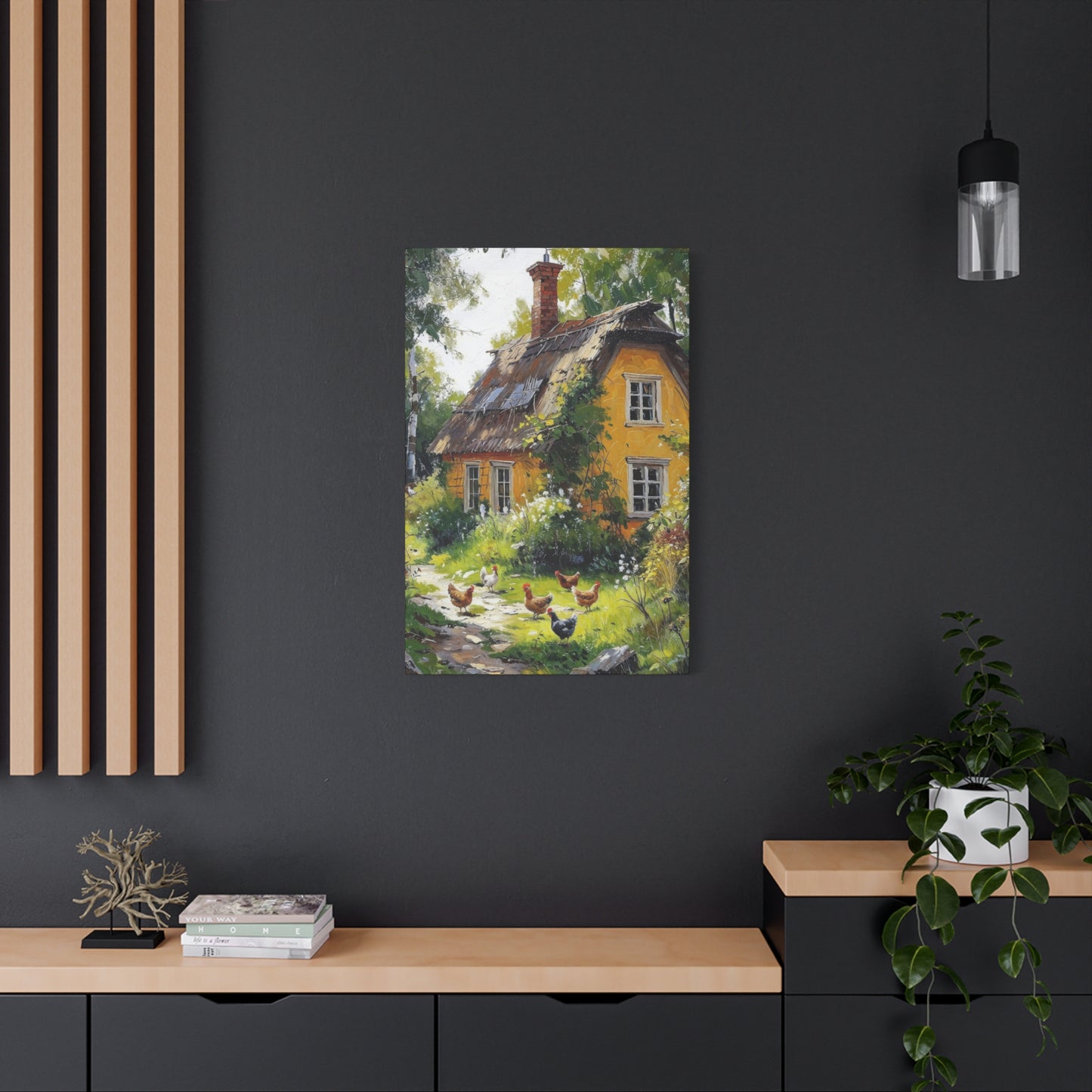 Hens Pecking Countryside Wall Art & Canvas Prints