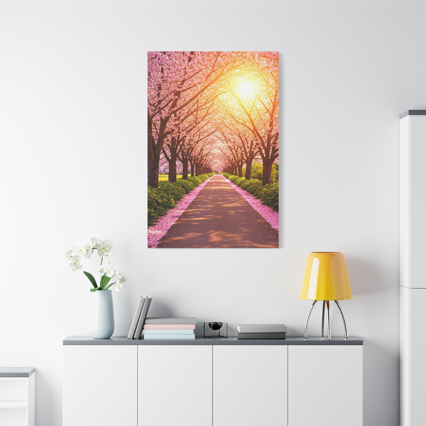 Cherry Blossom Tree Tunnel Spring Pathway Wall Art & Canvas Prints