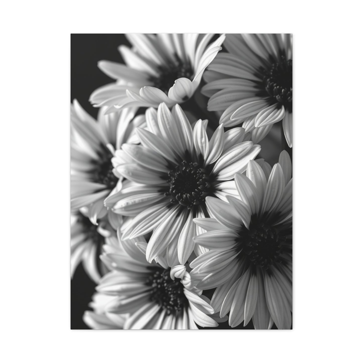 Luxe Obsidian Floral Visage Wall Art & Canvas Print