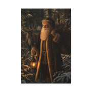 Woodland Lantern Santa Wall Art & Canvas Print