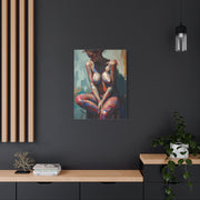 Expressive Seated Nude Color Study Wall Art & Canvas Print