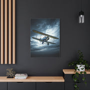 Stormbound Biplane Flight Wall Art & Canvas Prints