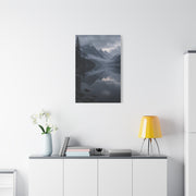 Misty Mountain Lake Reflection Wall Art & Canvas Print