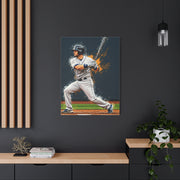 Batter Ready at Home Plate Stadium View Wall Art & Canvas Prints