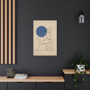Modern Thinker Line Study Wall Art & Canvas Print