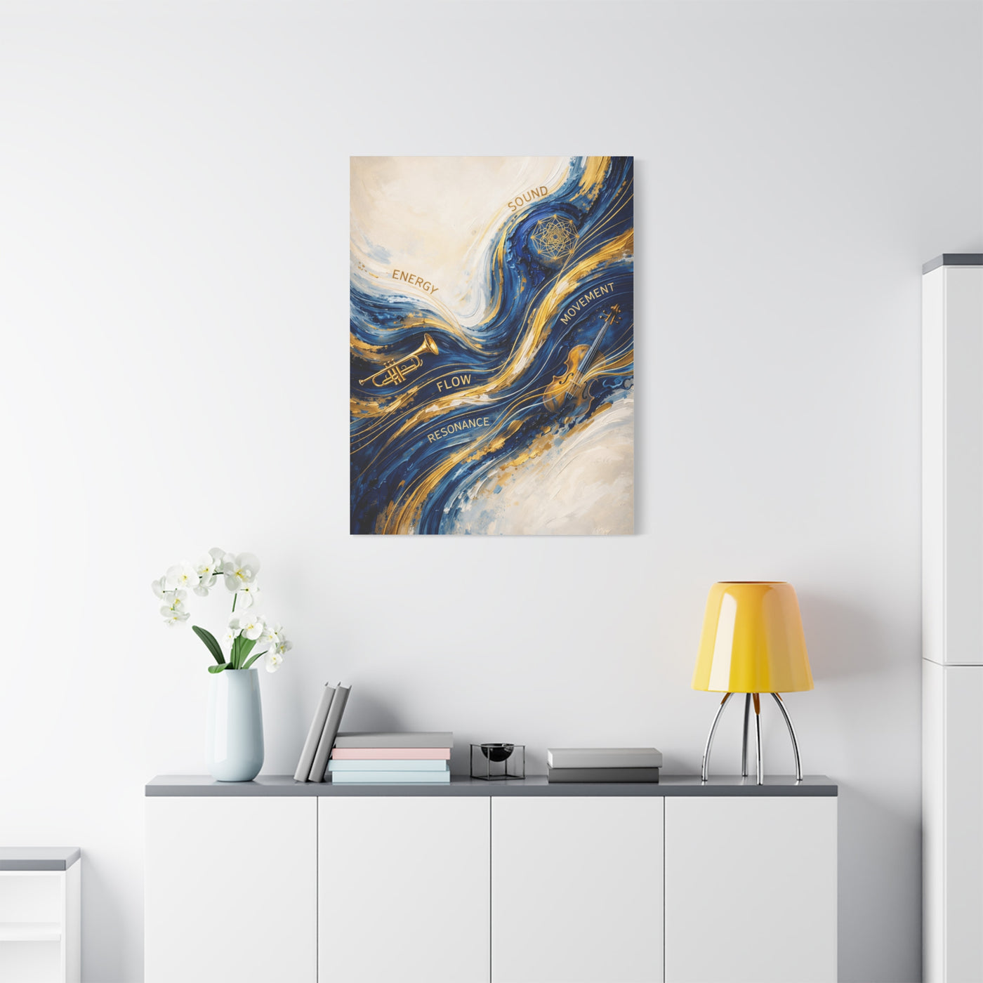 Energy Flow Resonance Abstract Wall Art & Canvas Print