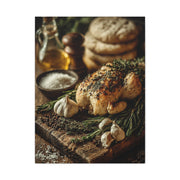 Herb Roasted Chicken Rustic Kitchen Wall Art & Canvas Print