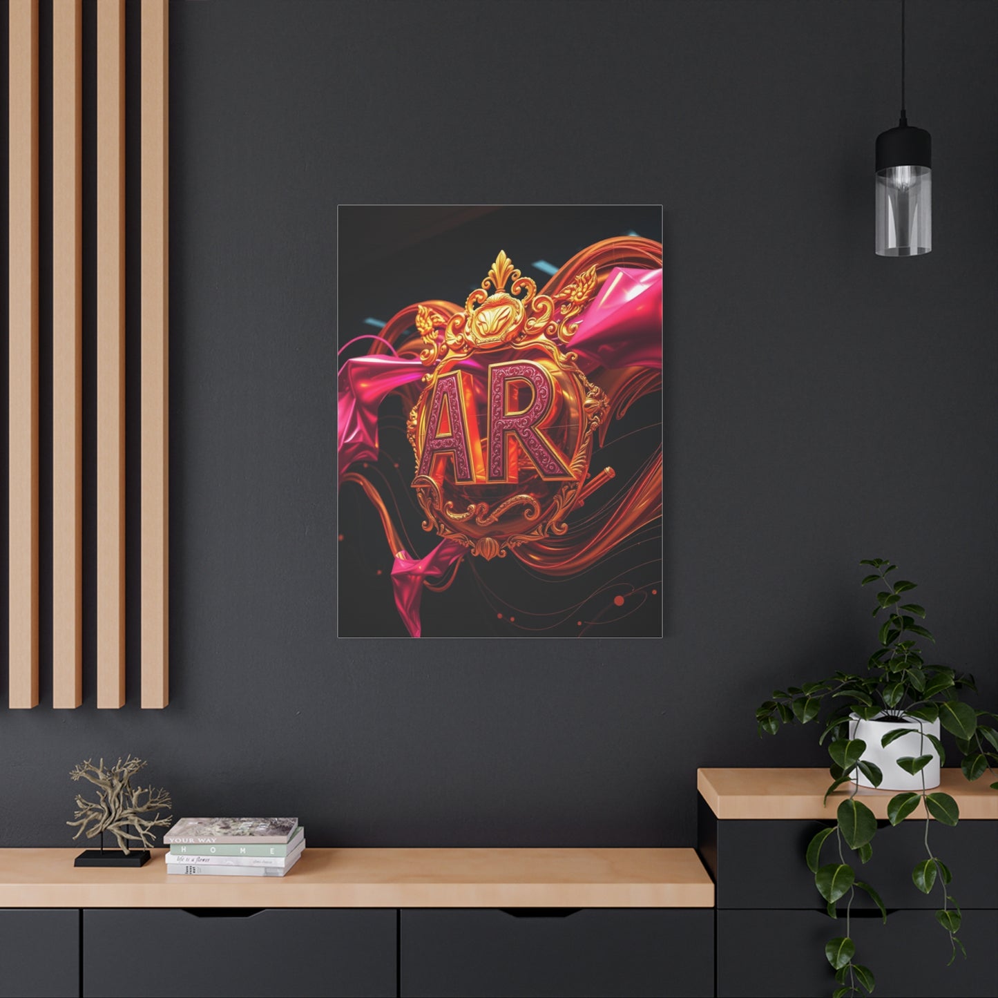 Supreme Canvas Gold & Pink Art Collection Wall Art & Canvas Print