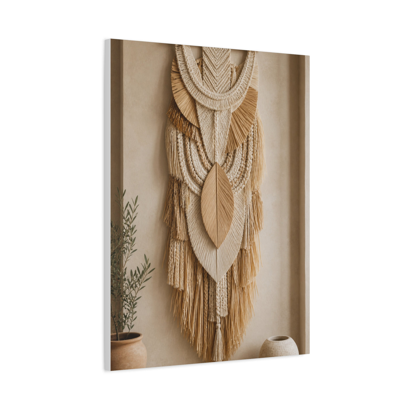 Handwoven Natural Fiber Wall Hanging Wall Art & Canvas Print