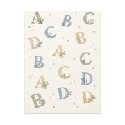 Botanical Alphabet Nursery Wall Art & Canvas Print