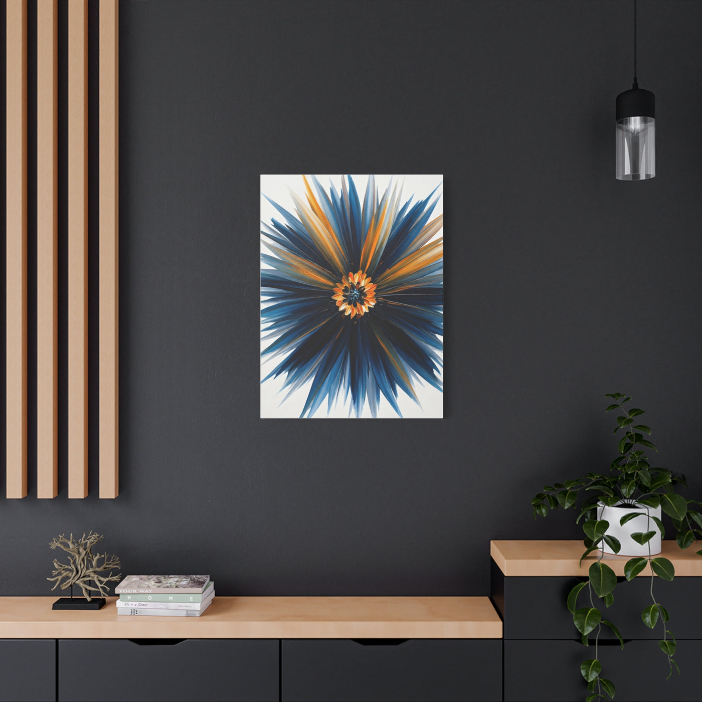 Midnight Bloom Radiance Abstract Wall Art & Canvas Prints