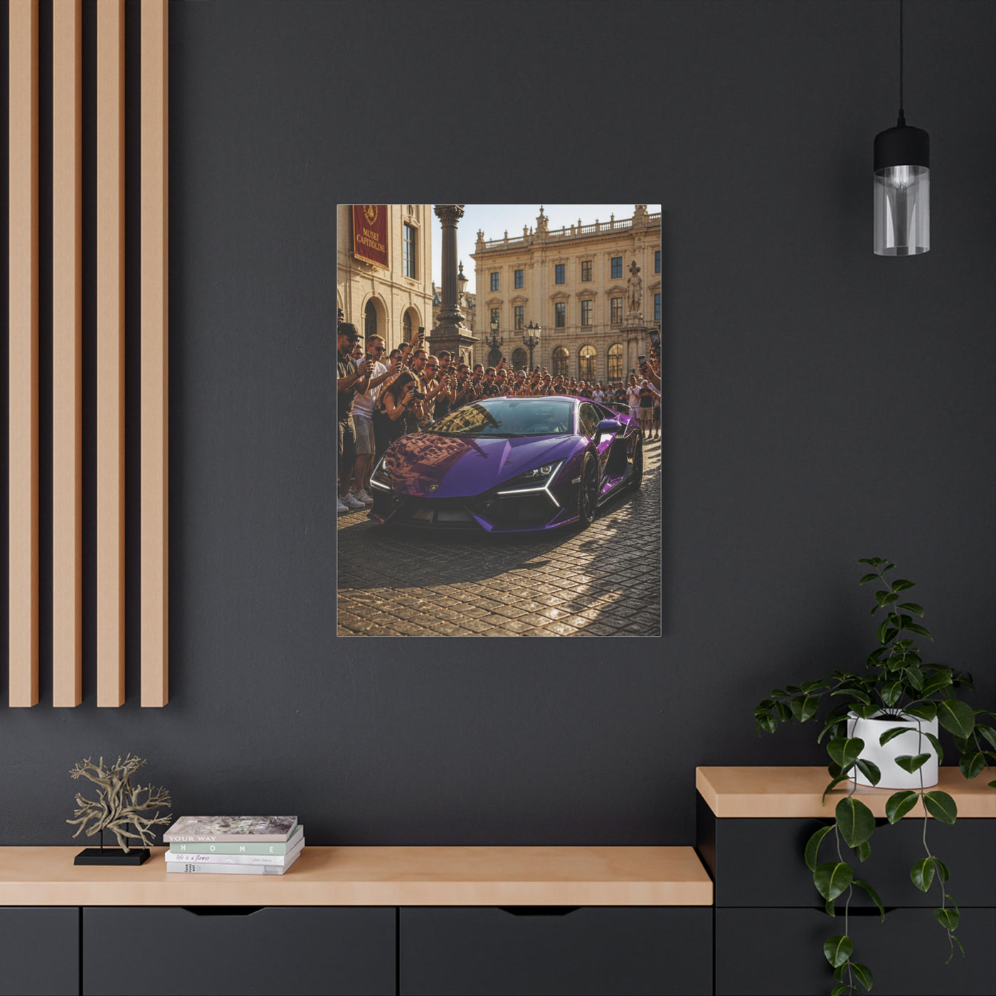 Viola Mithras Lamborghini Revuelto Supercar Scene Wall Art & Canvas Print