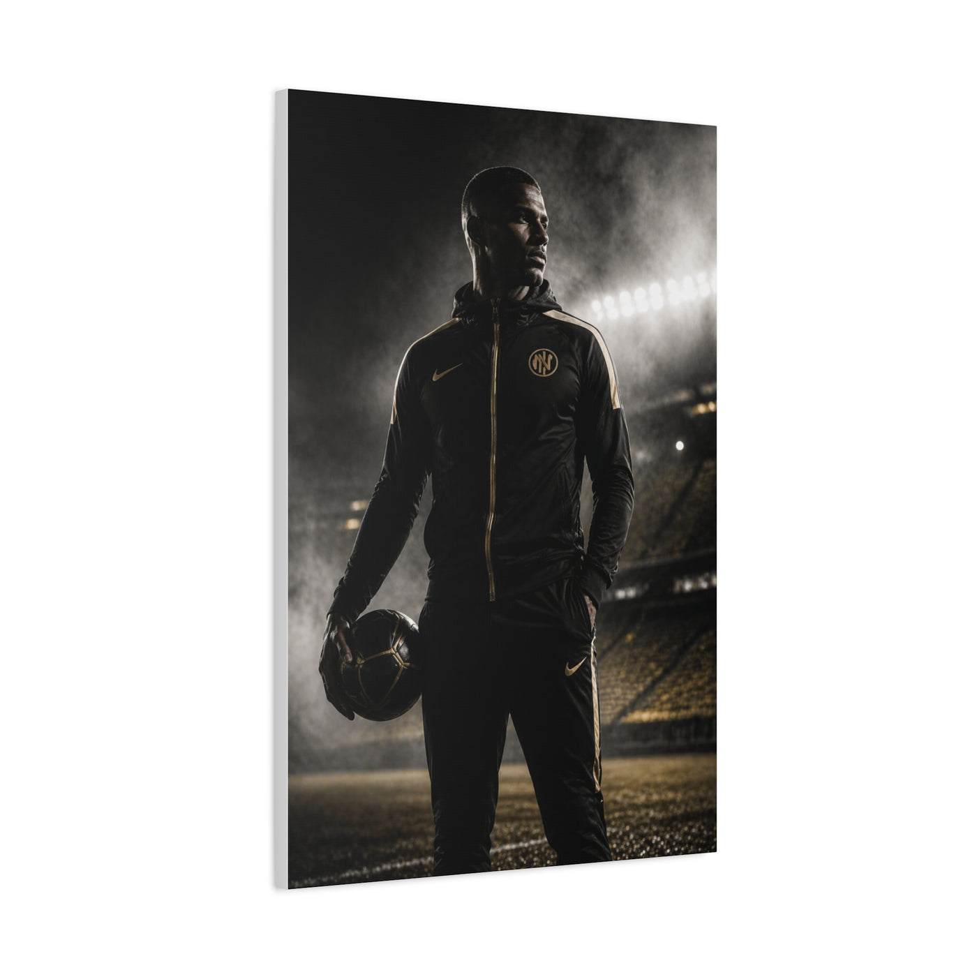 Athlete Stadium Editorial Portrait Wall Art & Canvas Print