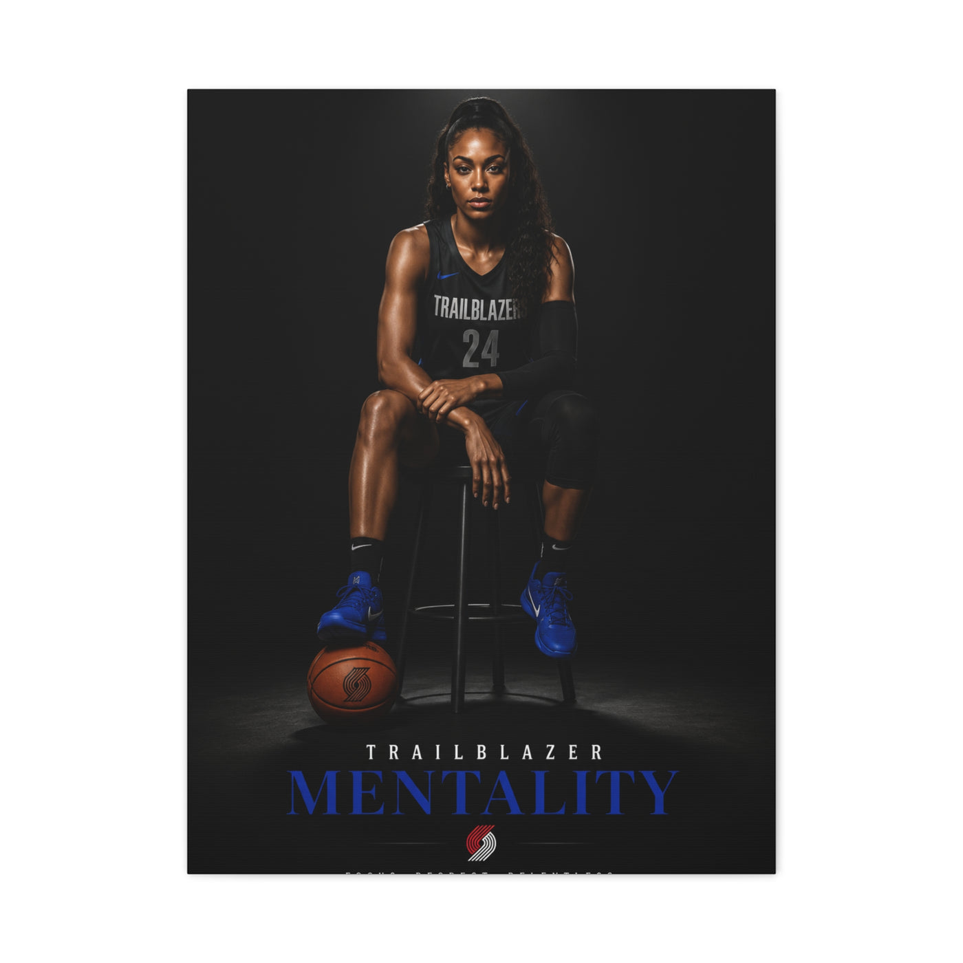 Trailblazer Mentality Women’s Basketball Sports Wall Art & Canvas Print