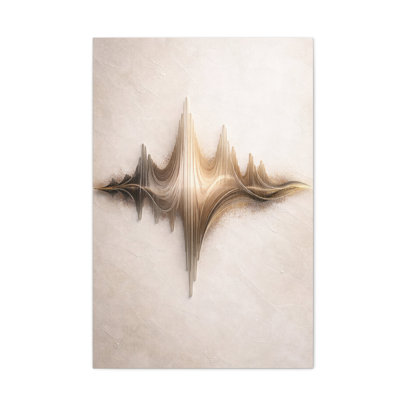 Luminous Soundwave Glass Sculpture Wall Art & Canvas Print