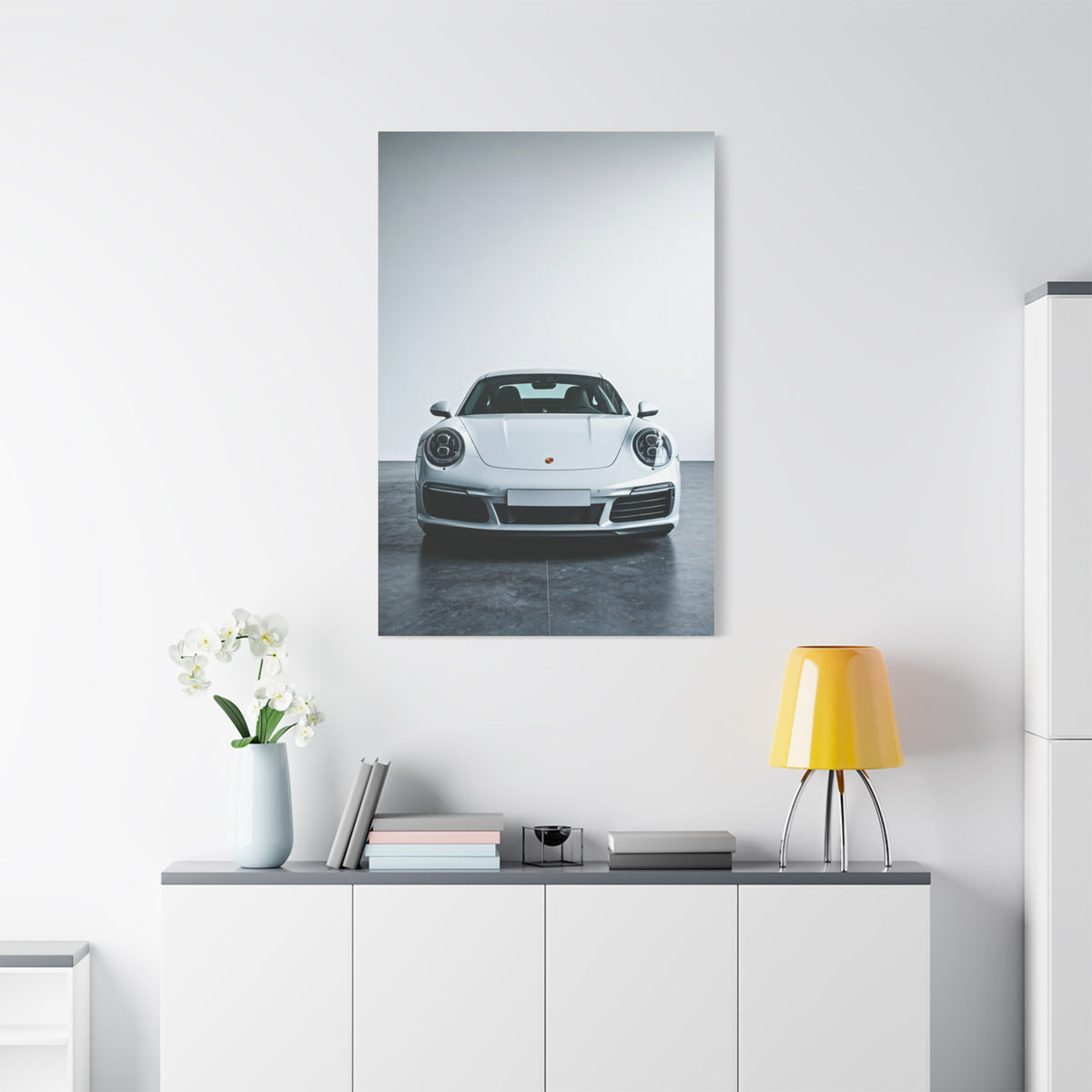 Porsche 911 Minimalist Showroom Wall Art & Canvas Prints