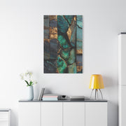Emerald Stone Abstract Luxe Wall Art & Canvas Print